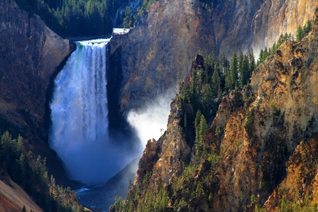 Photograph of Lower Yellowstone Falls in the Grand Canyon of the Yellowstone, taken from Artist Pint